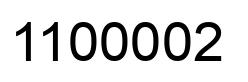 Número 1100002 imagen negro