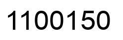 Number 1100150 black image