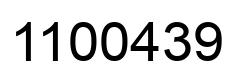 Number 1100439 black image