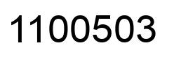 Number 1100503 black image