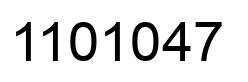 Number 1101047 black image