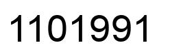 Number 1101991 black image