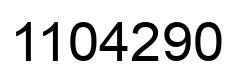 Número 1104290 imagen negro