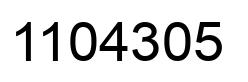 Número 1104305 imagen negro