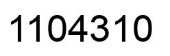 Número 1104310 imagen negro