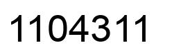 Número 1104311 imagen negro