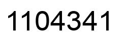 Number 1104341 black image