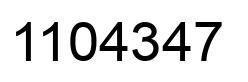 Number 1104347 black image