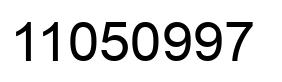 Number 11050997 black image
