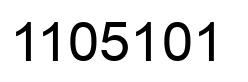 Number 1105101 black image