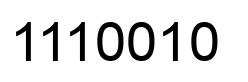 Number 1110010 black image