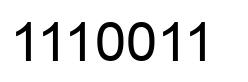Number 1110011 black image