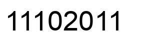 Number 11102011 black image