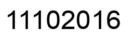 Number 11102016 black image