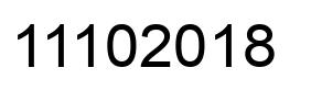 Number 11102018 black image
