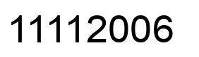 Number 11112006 black image