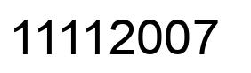 Number 11112007 black image