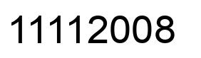 Number 11112008 black image