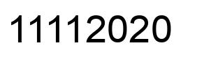 Number 11112020 black image