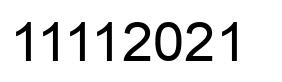 Number 11112021 black image