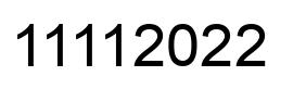 Number 11112022 black image
