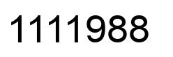 Number 1111988 black image