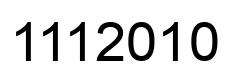 Number 1112010 black image