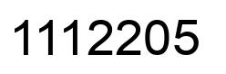 Number 1112205 black image