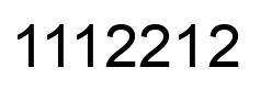 Number 1112212 black image