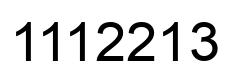 Number 1112213 black image