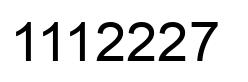 Number 1112227 black image