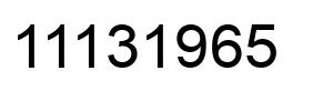 Número 11131965 imagen negro