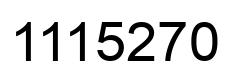 Number 1115270 black image