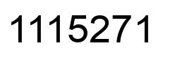 Number 1115271 black image