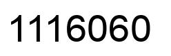 Number 1116060 black image