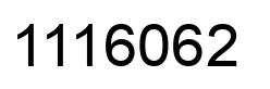 Number 1116062 black image