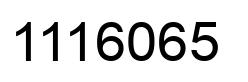 Number 1116065 black image
