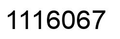 Number 1116067 black image