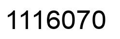 Number 1116070 black image
