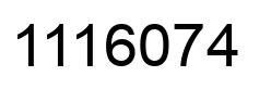Number 1116074 black image