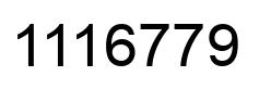 Number 1116779 black image