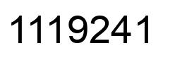 Number 1119241 black image