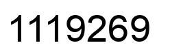 Number 1119269 black image