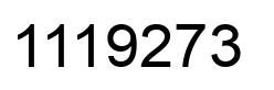 Number 1119273 black image