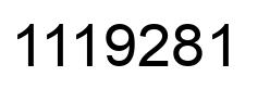 Number 1119281 black image