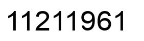 Number 11211961 black image