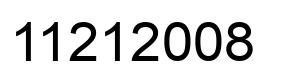 Number 11212008 black image
