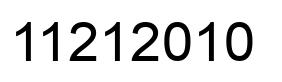 Number 11212010 black image