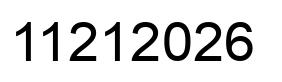 Number 11212026 black image