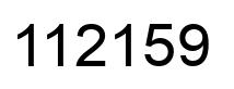 Number 112159 black image